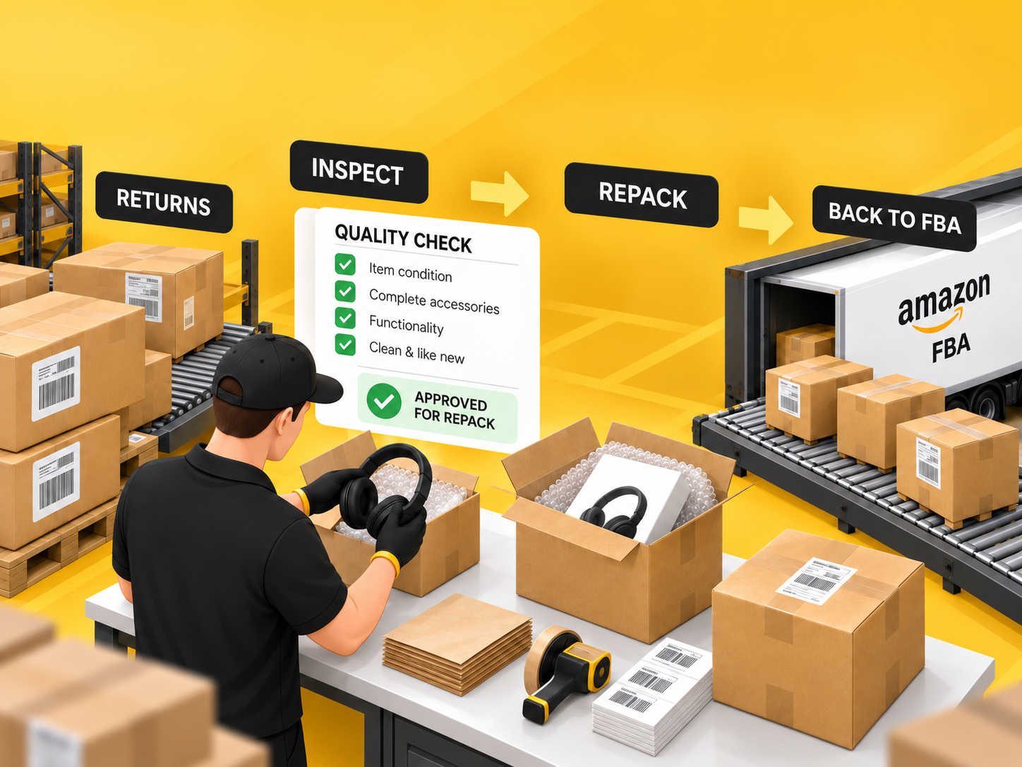 Repacking products for fulfillment
