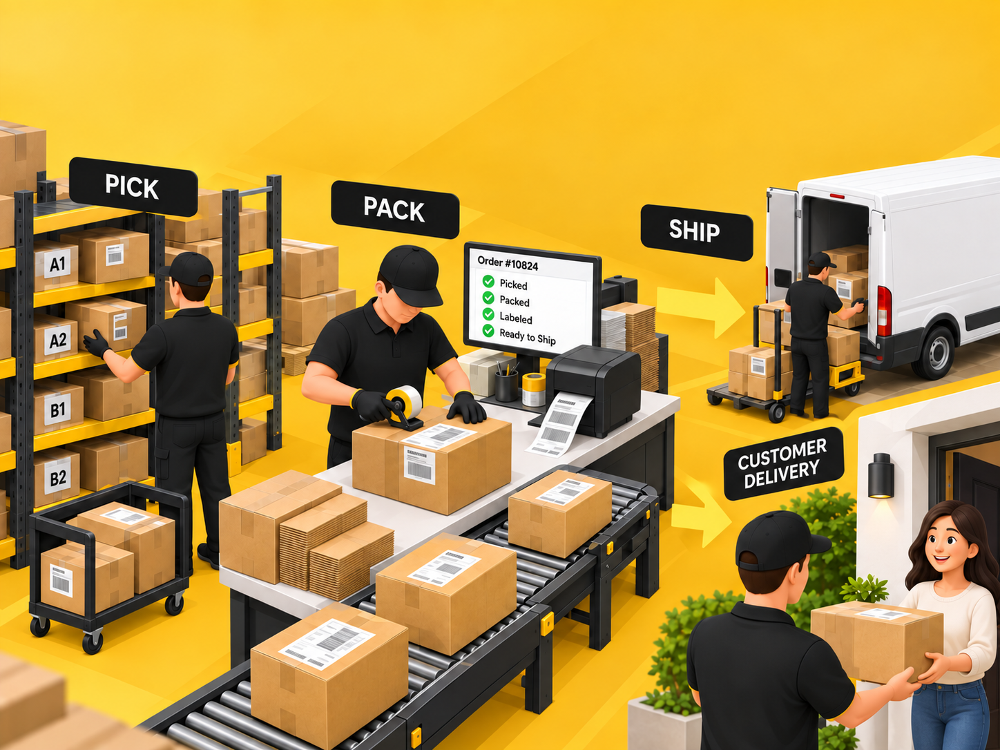 Shipping prepared inventory to fulfillment centers